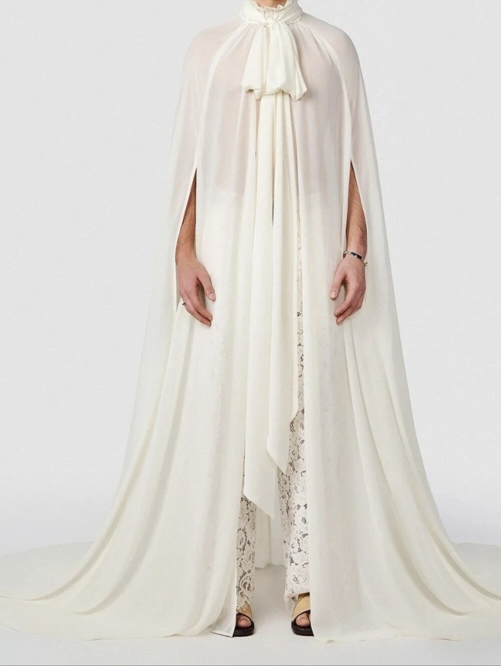 Mayer Oscar Chiffon Kaftan Off White #2